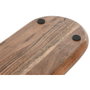 DKD Home Decor Bandeja de Acacia y Acero Inoxidable para Aperitivo Natural y Dorado