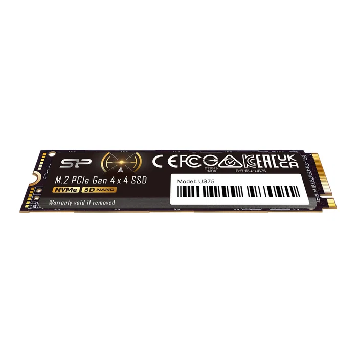 Silicon Power US75 1 TB SSD M.2 PCI Express 4.0 NVMe, 7000 MB/s Lectura, 6000 MB/s Escritura, Para PC/Portátil