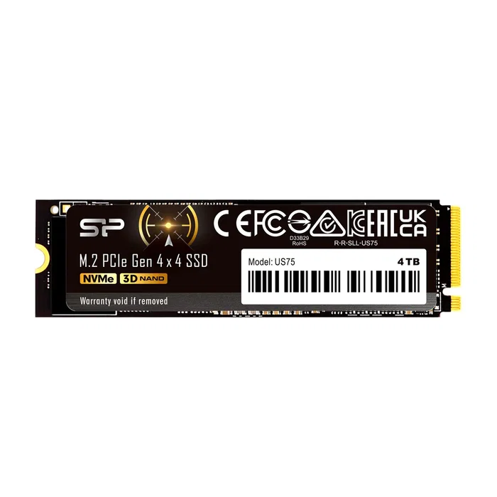 Silicon Power US75 1 TB SSD M.2 PCI Express 4.0 NVMe, 7000 MB/s Lectura, 6000 MB/s Escritura, Para PC/Portátil