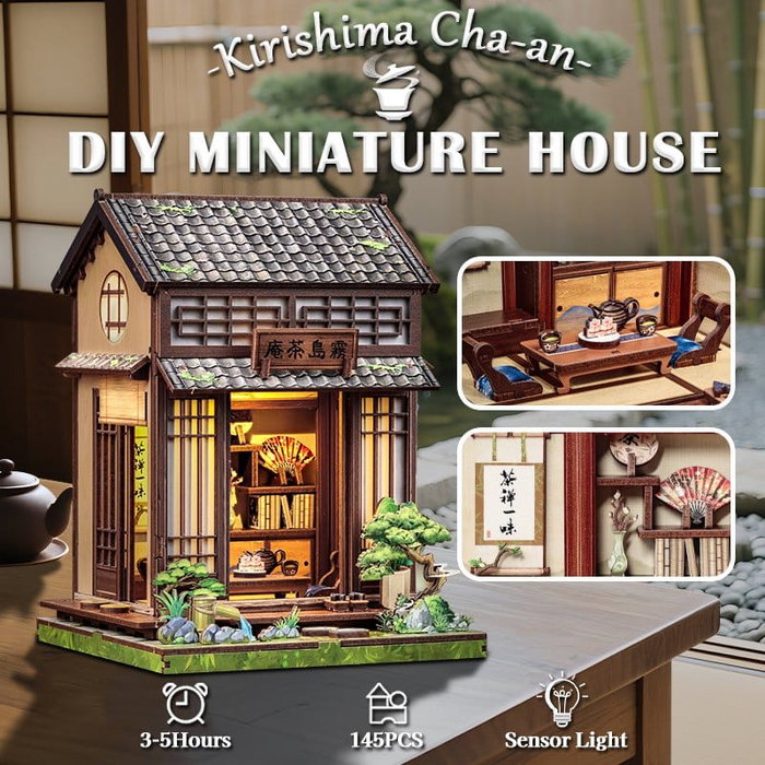 Maqueta Model Kit Miniature House Kirishima Cha-an 19 x 14 cm