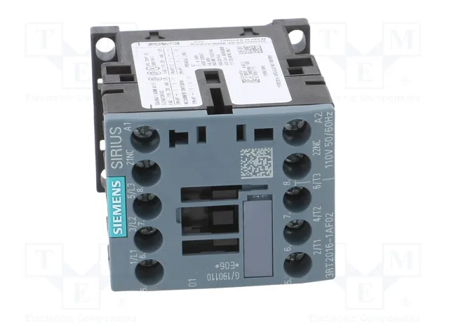 SIEMENS 3RT2016-1AF02 Contactor 3-polar 9A 110VAC SIEMENS 3RT2016-1AF02 Contactor 3-polar 9A 110VAC