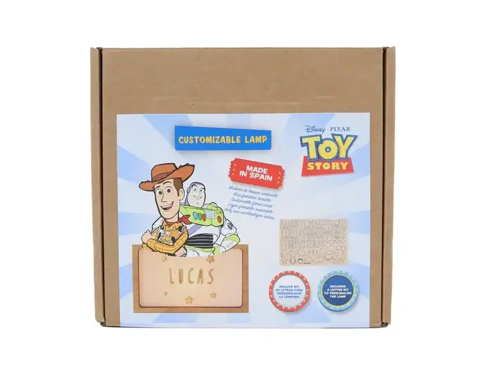 Wondee Lámpara Personalizable de Madera con Temática Toy Story