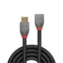 Lindy 36476 Cable de Extensión HDMI 2.0, 1 metro, Negro (Anthra), 18 Gbps, 4K/60Hz, 3D, ARC, Tipo A Macho a Hembra
