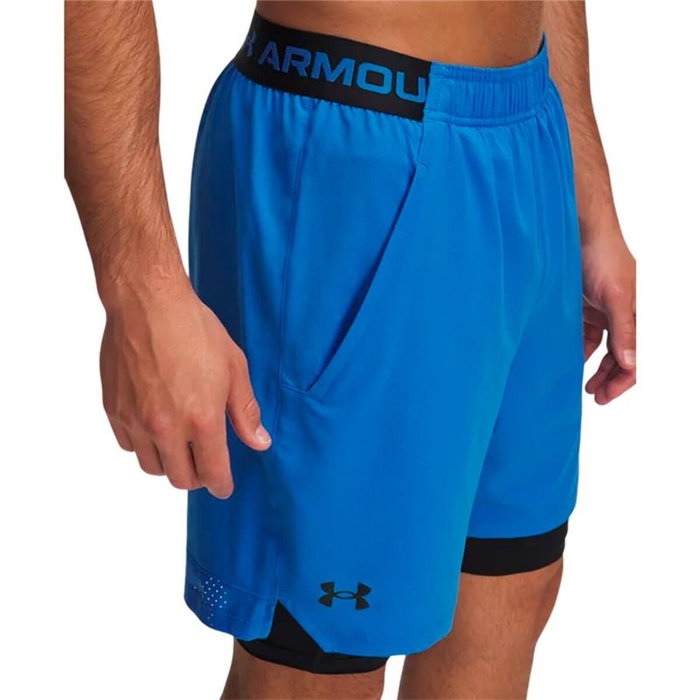 Pantalones Cortos Deportivos para Hombre Under Armour Vanish Woven Azul