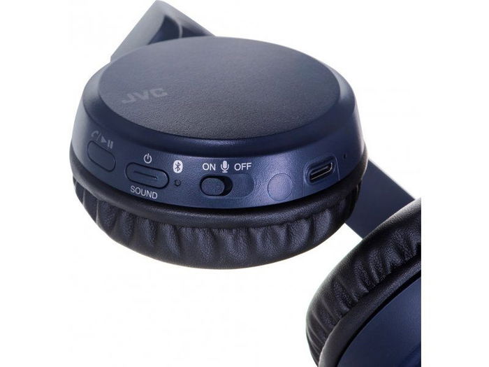JVC Auriculares Bluetooth Diadema, Azul - Auriculares inalámbricos con cancelación de ruido y micrófono para telefonía