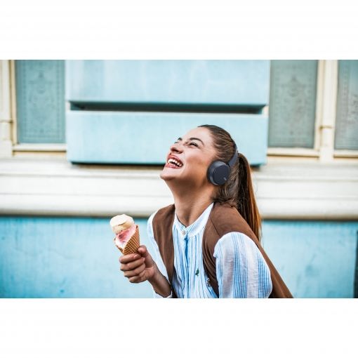 JVC Auriculares Bluetooth Diadema, Azul - Auriculares inalámbricos con cancelación de ruido y micrófono para telefonía