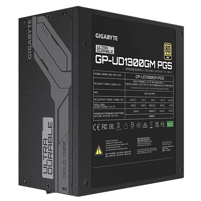 Gigabyte UD1300GM PG5 1300W 80 PLUS Gold Modular Gigabyte UD1300GM PG5 1300W 80 PLUS Gold Modular