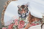 DKD Home Decor Cuadro Lienzo Tigre Bañera 3D Surtido de 2