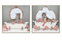 DKD Home Decor Cuadro Lienzo Tigre Bañera 3D Surtido de 2
