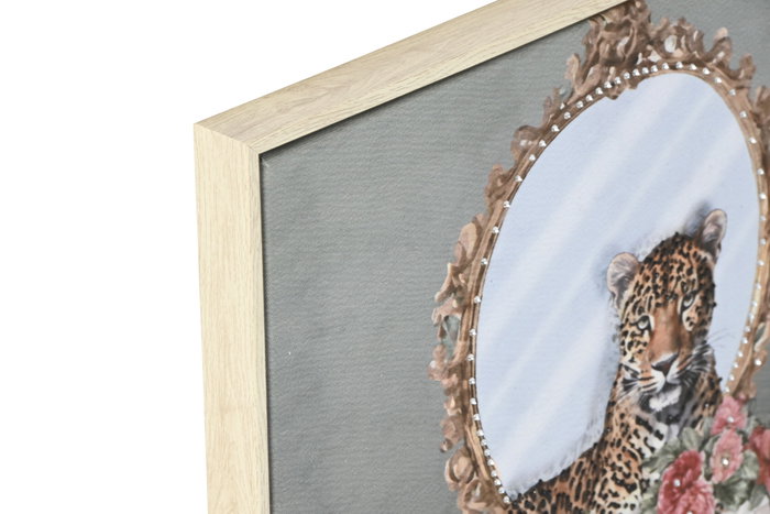 DKD Home Decor Cuadro Lienzo Tigre Bañera 3D Surtido de 2