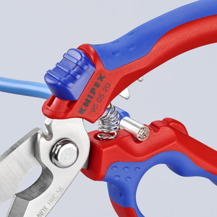 Knipex Tijeras para Electricistas con Borde de Corte Angulado Knipex Tijeras para Electricistas con Borde de Corte Angulado