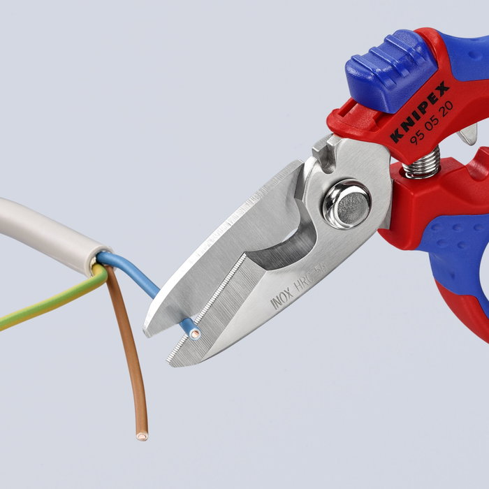 Knipex Tijeras para Electricistas con Borde de Corte Angulado Knipex Tijeras para Electricistas con Borde de Corte Angulado