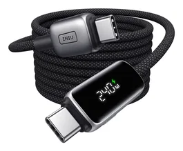 Iniu Leopard Display Cable 240W USB C a USB C Negro