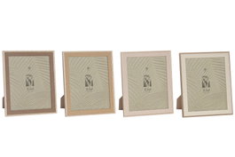 DKD Home Decor Set de 4 Marcos de Fotos Tropical 24x29 cm Natural
