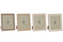 DKD Home Decor Set de 4 Marcos de Fotos Tropical 24x29 cm Natural
