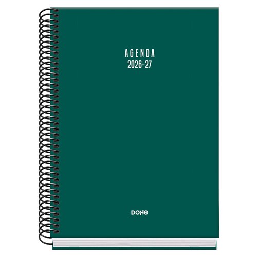 Agenda Escolar (2026-27) Dohe Basic Colour Vibes Espiral Tapa Extra A5 D/P Verde Agenda Escolar (2026-27) Dohe Basic Colour Vibes Espiral Tapa Extra A5 D/P Verde