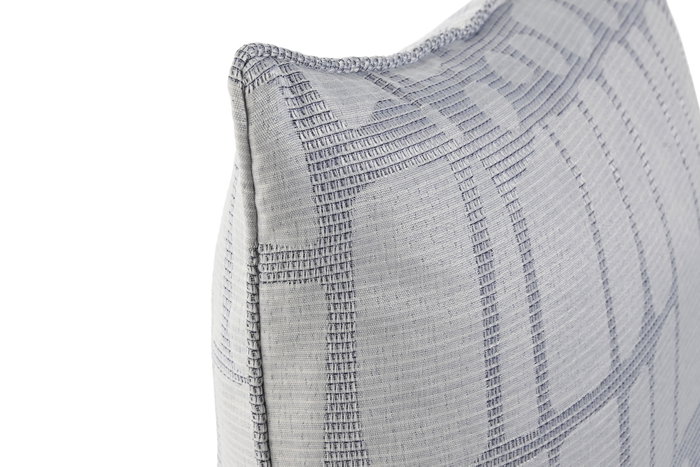 DKD Home Decor Cojín Jaquard Gris Claro 45x8x45