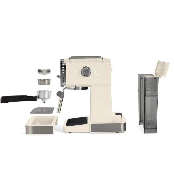 Livoo Cafetera Espresso DOD174C 1350W 15 Bares con Crema, Máquina de Café