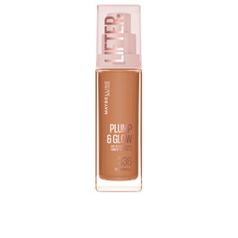 Maybelline Lifter Plump & Glow Base de Maquillaje #336 - 30 ml - Con Ácido Hialurónico y Niacinamida para Volumen y Brillo
