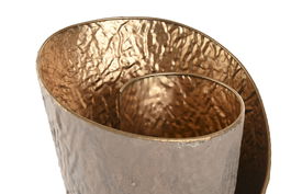DKD Home Decor Jarrón Beige Dorado Metal Set de 2 Piezas 29 x 53 x 26 cm
