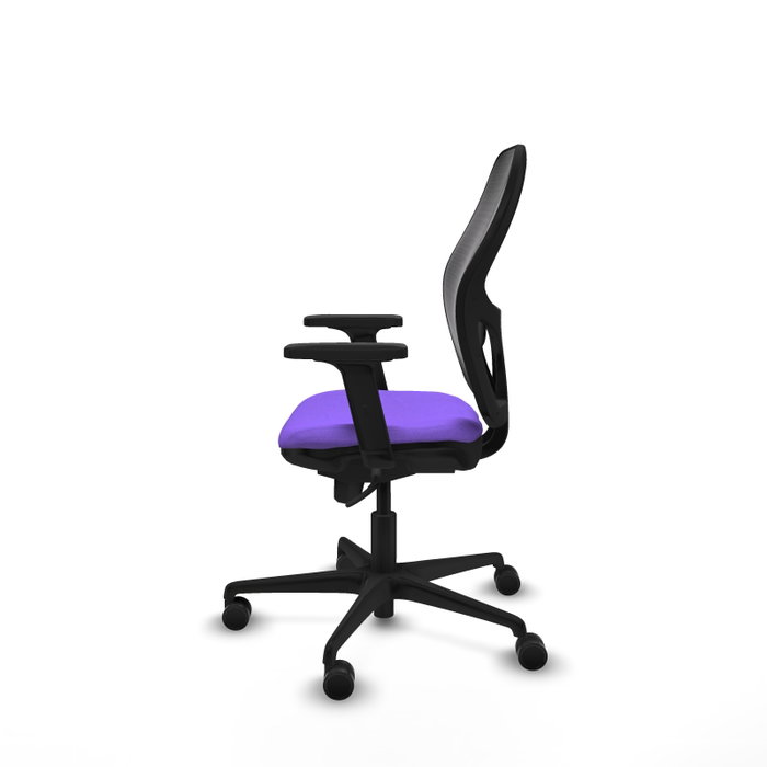 PIQUERAS Y CRESPO Silla de oficina Jorquera con mecanismo Sincro, tela Lila y malla Negra PIQUERAS Y CRESPO Silla de oficina Jorquera con mecanismo Sincro, tela Lila y malla Negra