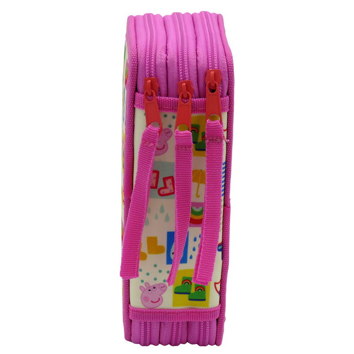 CYP BRANDS Plumier Peppa Pig Triple Completo con 39 Piezas: Lápices, Rotuladores y Accesorios