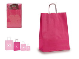 PINCELLO Bolsa Papel Magenta Med 50 cm x 0.2 cm x 32 cm (Set de 100)