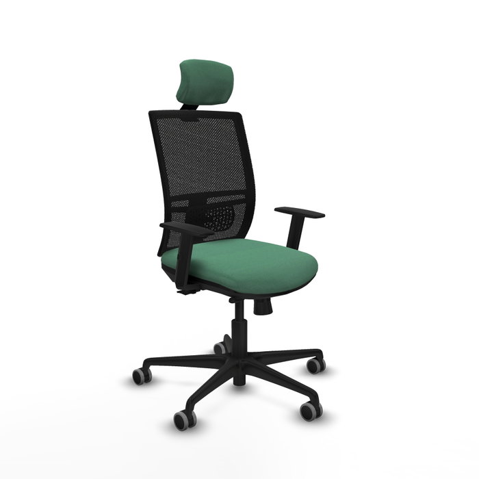 PIQUERAS Y CRESPO Silla de oficina Yunquera con mecanismo Sincro/Traslack, Verde esmeralda y Negro PIQUERAS Y CRESPO Silla de oficina Yunquera con mecanismo Sincro/Traslack, Verde esmeralda y Negro