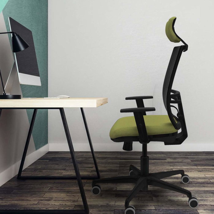PIQUERAS Y CRESPO Silla de oficina Yunquera con mecanismo Sincro/Traslack, Verde esmeralda y Negro PIQUERAS Y CRESPO Silla de oficina Yunquera con mecanismo Sincro/Traslack, Verde esmeralda y Negro