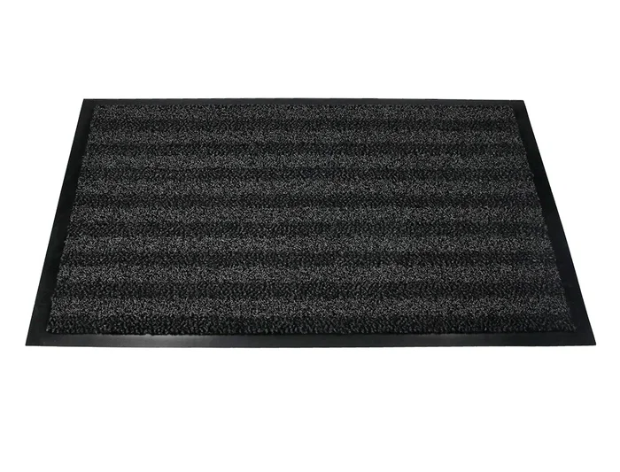 Q-connect Alfombra de Suelo Premium para Interiores Antideslizante Fibra Polipropileno y Fieltro Gris 60x40 cm