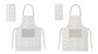DKD Home Decor Delantal Paisley cream Set de 2 piezas 60 x 80 x 0.5 cm Algodón/Poliéster Beige/Blanco