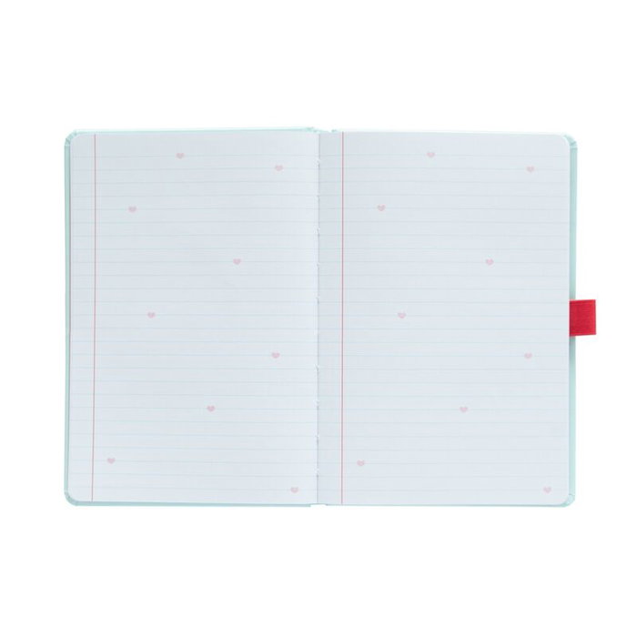 ERIK Cuaderno A5 Purrfect Love Pusheen con Bolígrafo Proyector, 96 Hojas, Tapa Dura con Banda Elástica y Bolígrafo con Pilas Incluidas