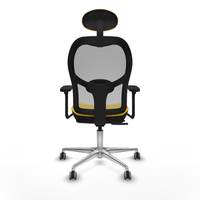 PIQUERAS Y CRESPO Silla de oficina Jorquera con mecanismo Sincro/Traslack Amarillo y Gris