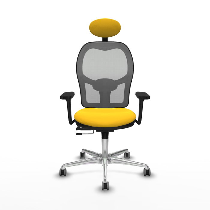 PIQUERAS Y CRESPO Silla de oficina Jorquera con mecanismo Sincro/Traslack Amarillo y Gris