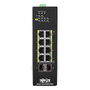 Eaton Tripp Lite NGI-S08C2POE8 Switch Ethernet Gestionado Industrial de 8 Puertos Gigabit con PoE, Serie Lite, 240W, Montaje en Rail DIN