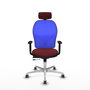 PIQUERAS Y CRESPO Silla de oficina Jorquera Granate y Azul