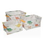 Cesta Multiusos Versa Textil 22 x 12 x 10 cm 18 x 14 x 28 cm 25 x 15 x 12 cm 28 x 18 x 14 cm