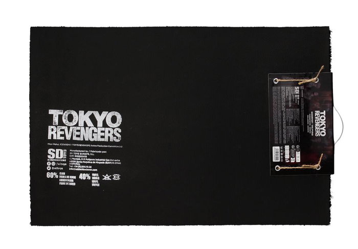 Sd Toys Felpudo 60x40 cm con Logo de Tokyo Revengers - Fibra de Coco, Resistente para Entrada - Diseño Negro y Rojo Sd Toys Felpudo 60x40 cm con Logo de Tokyo Revengers - Fibra de Coco, Resistente para Entrada - Diseño Negro y Rojo
