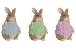 DKD Home Decor Figura de Resina Conejo Multicolor