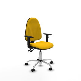 PIQUERAS Y CRESPO Silla de oficina Algarra con mecanismo Asincro, color Amarillo