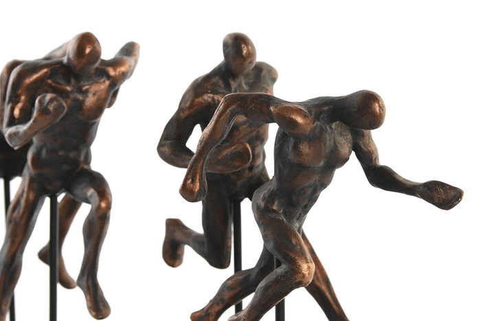 DKD Home Decor Figura de Atletas Cobrizo en Resina y Metal