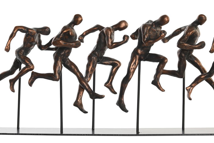 DKD Home Decor Figura de Atletas Cobrizo en Resina y Metal