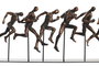 DKD Home Decor Figura de Atletas Cobrizo en Resina y Metal
