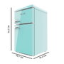 Cecotec Frigorífico combinado 86L verde Bolero CoolMarket 2D Origin Clase E LED retro