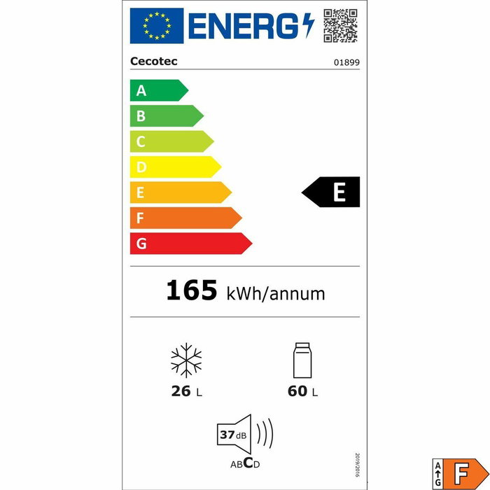 Cecotec Frigorífico combinado 86L verde Bolero CoolMarket 2D Origin Clase E LED retro