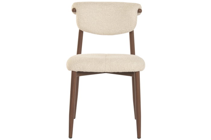 DKD Home Decor Silla de Metal y Poliéster Marrón