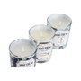 DKD Home Decor Set de 3 Velas Náuticas de Cera de Parafina Azul