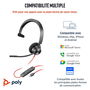 Poly Blackwire 3310 Microsoft Teams Certified Headset +USB-C/A Adapter TAA