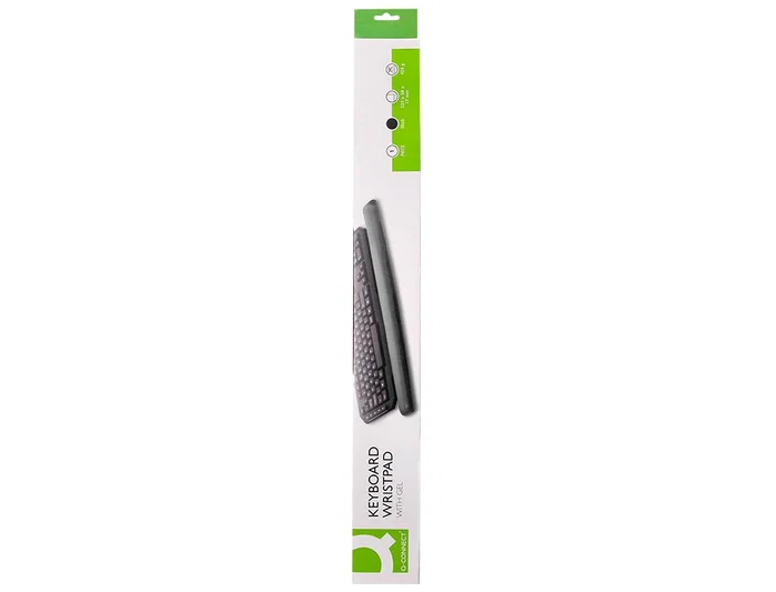Q-connect Reposamuñecas de gel para teclado negro 525x58x17 mm