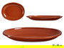 La Dehesa Bandeja Plana Oval 31 x 25 cm Barro Refractario Color Miel (Set de 6)